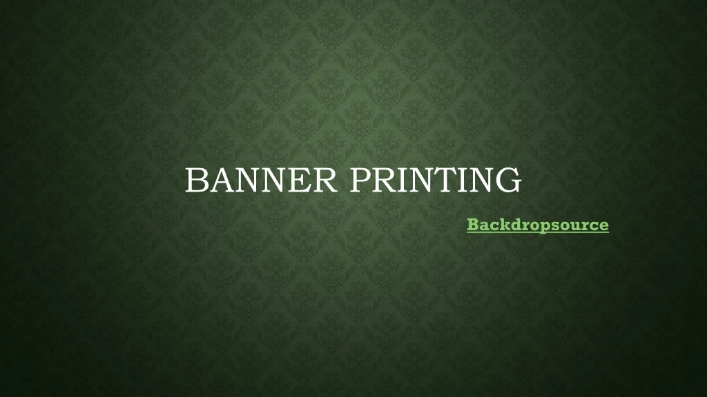 banner printing