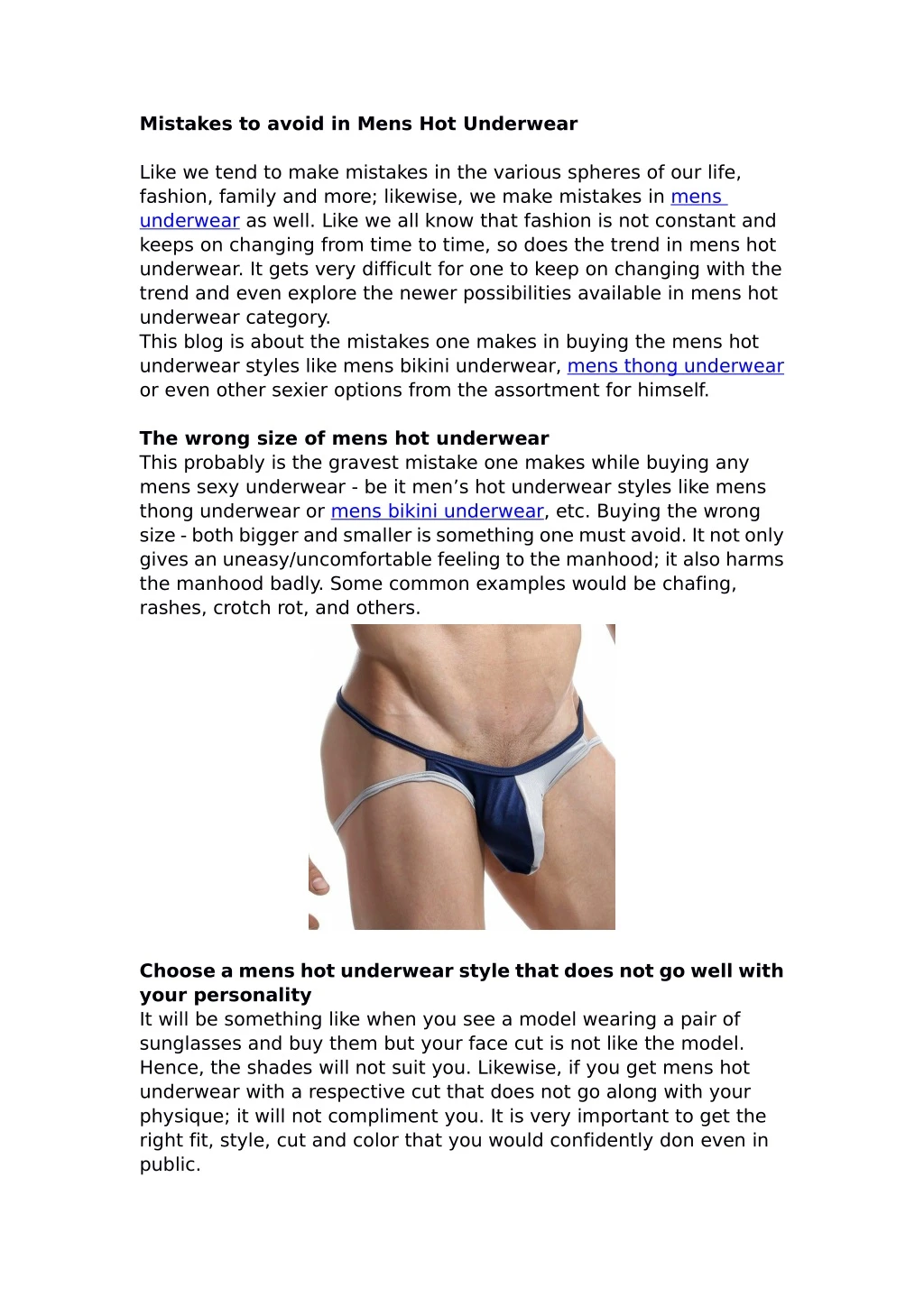 mistakes to avoid in mens hot underwear