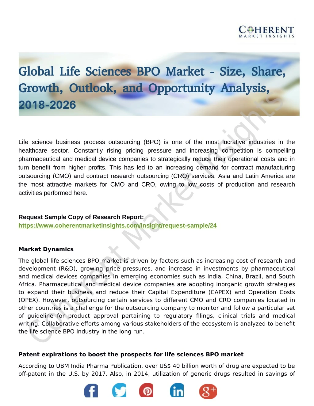 global life sciences bpo market size share global