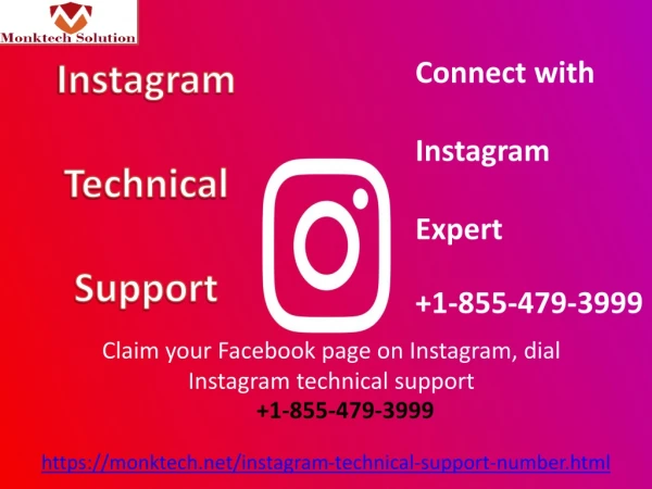 Claim your Facebook page on Instagram, dial Instagram technical support 1-855-479-3999