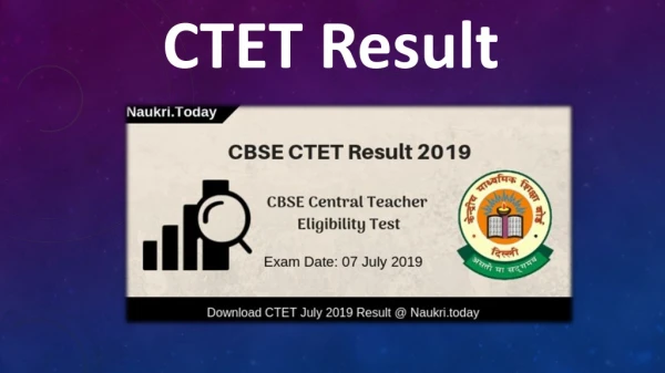 CTET Result 2019 | Download CTET Score Card, Marksheet, Cut Off Here