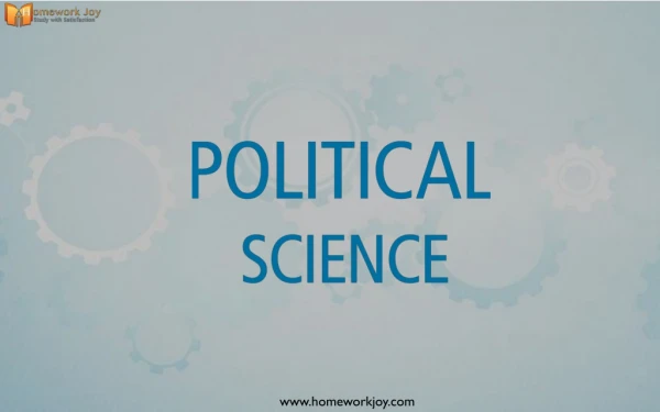 THE CONCEPTUALISATION OF POLITICAL SCIENCE