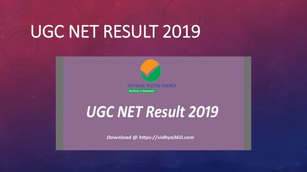 UGC NET Result 2019 | nta.ac.in CBT Result, Cut Off & Answer Key