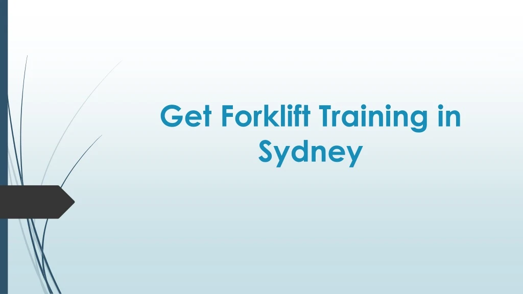 get forklift training in sydney