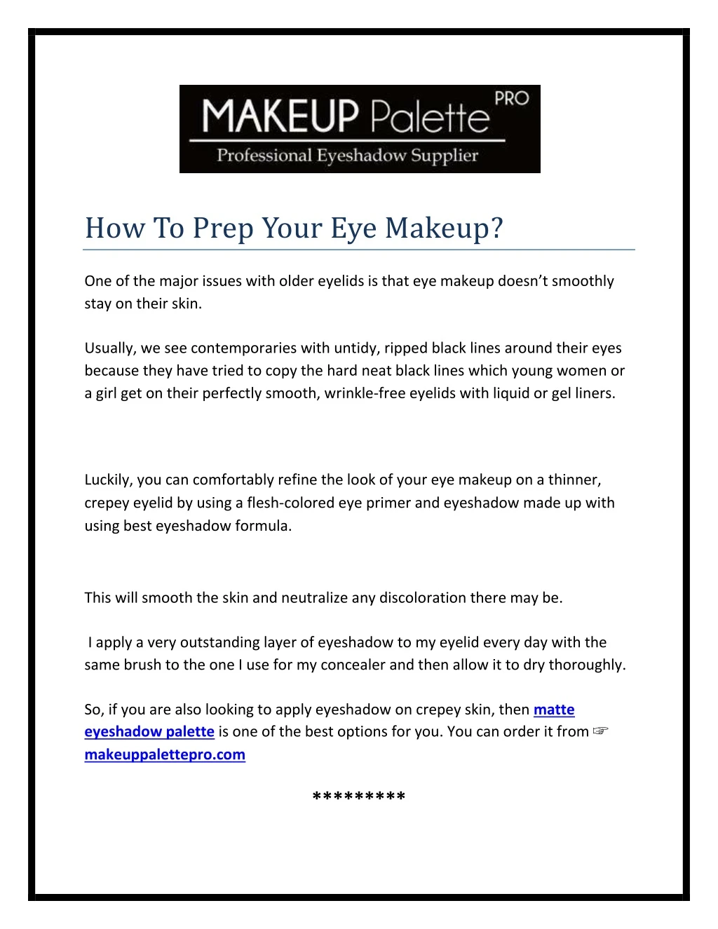 how to prep your eye makeup