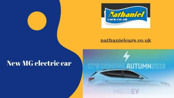 You can buy MG ZS EV electric car - Book Online at Nathanielcars