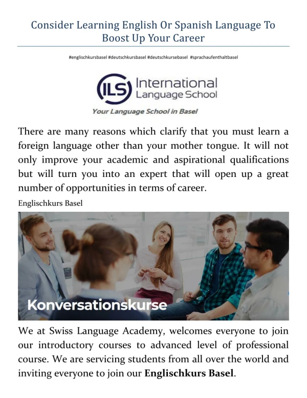 Consider Learning English Or Spanish Language To Boost Up Your Career