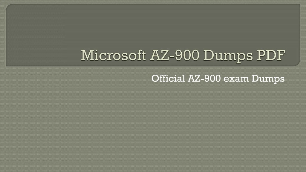 microsoft az 900 dumps pdf