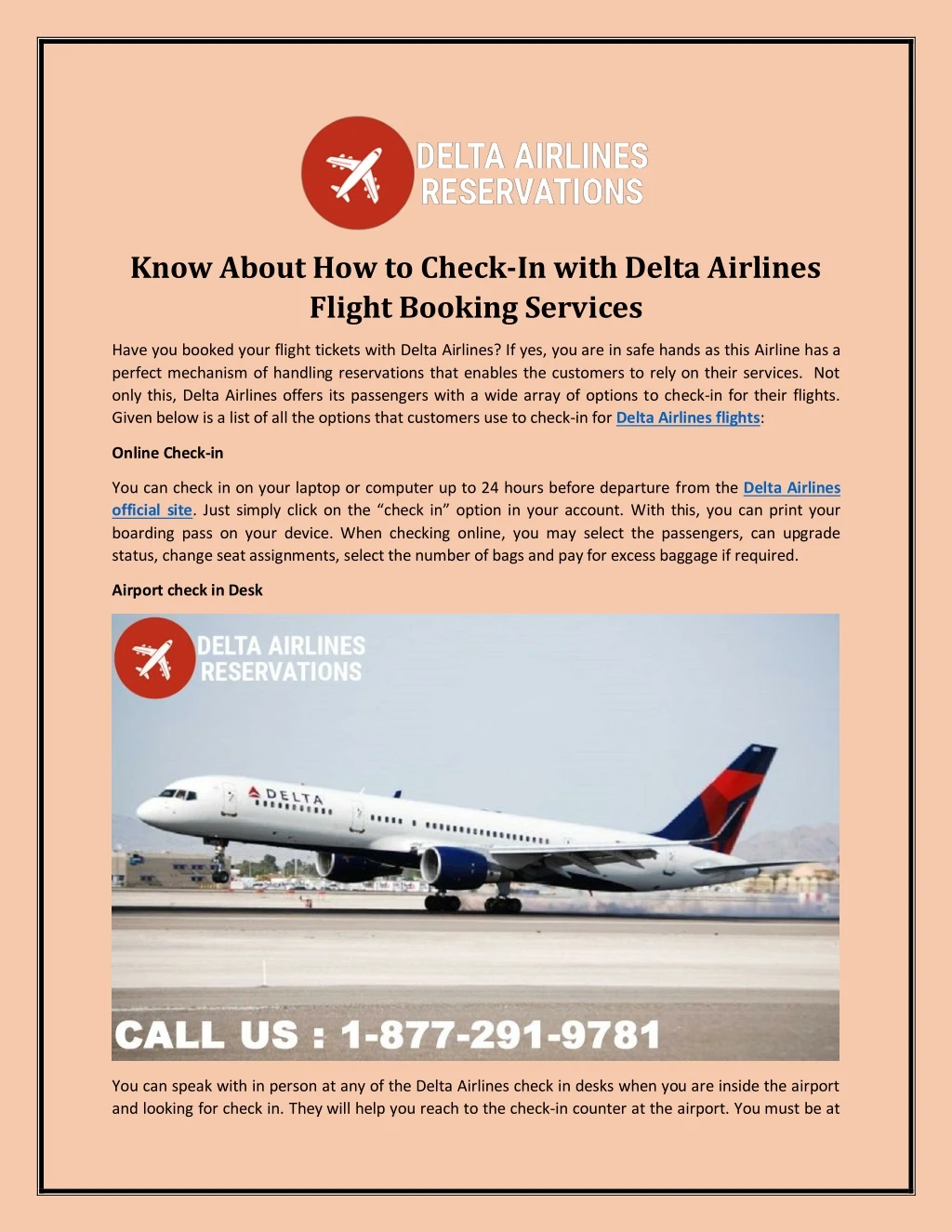 know about how to check in with delta airlines