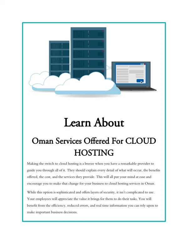 Learn about Oman Services Offered for Cloud Hosting