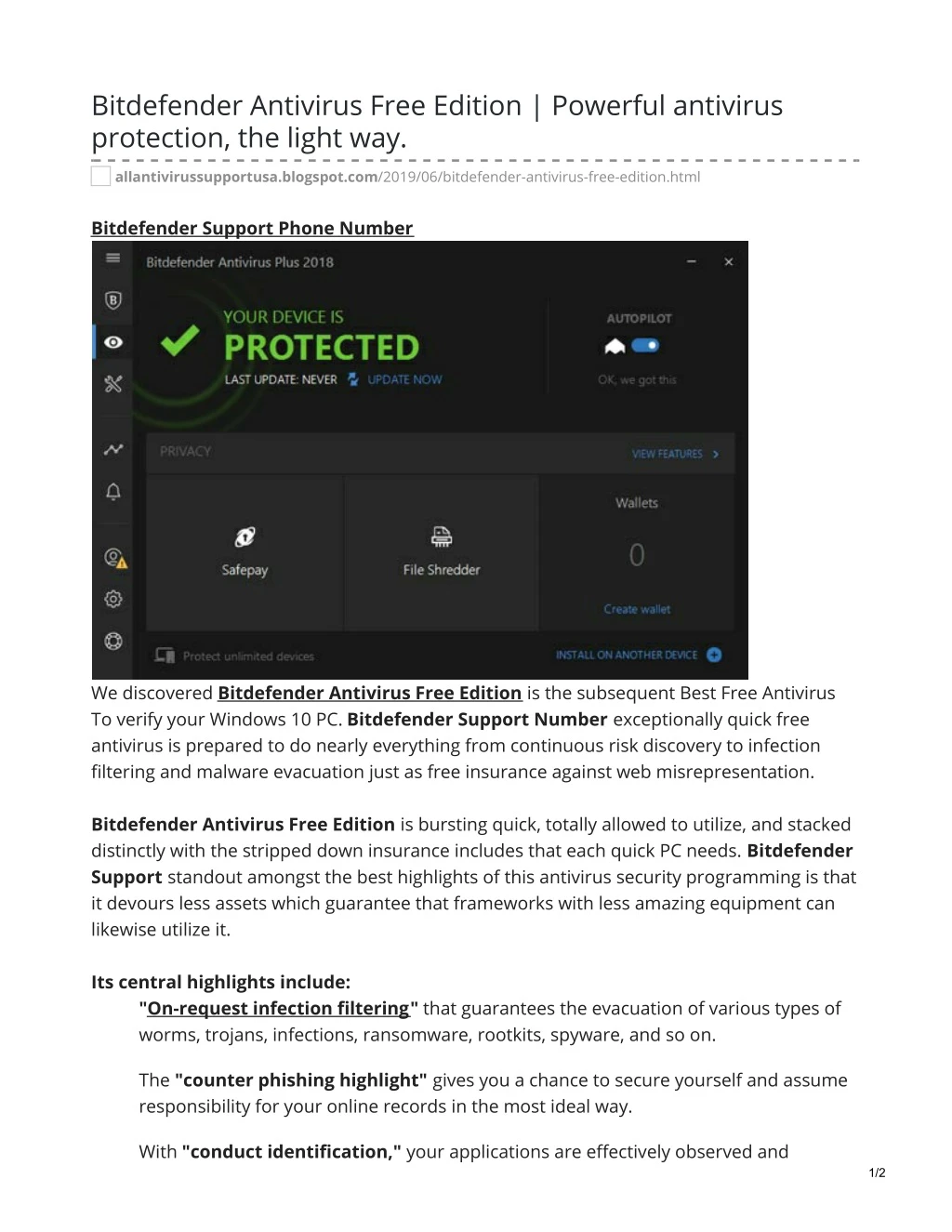 bitdefender antivirus free edition powerful