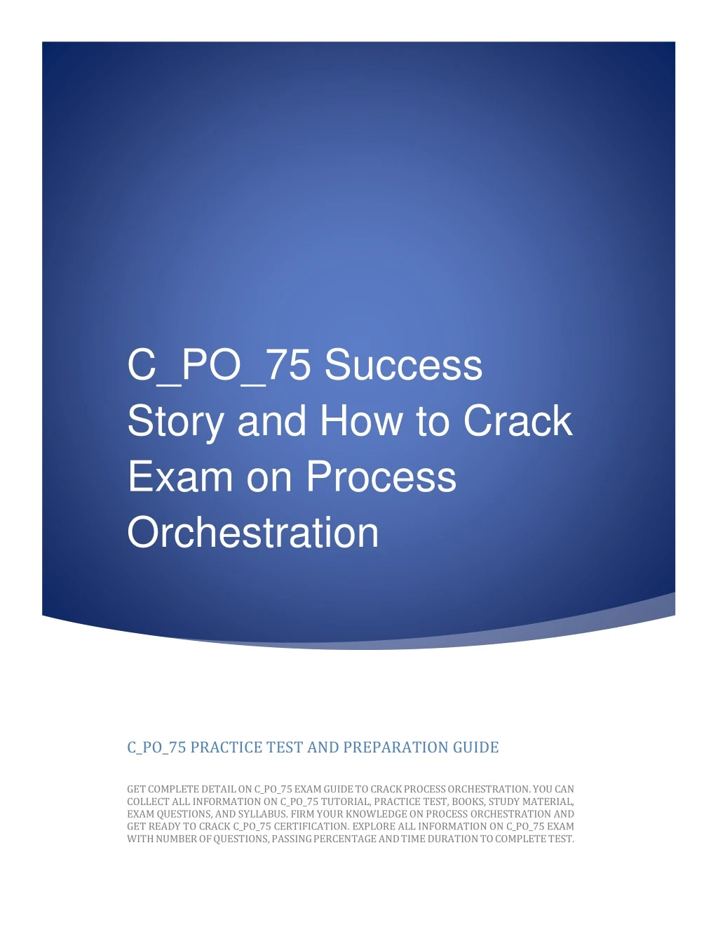c po 75 success story and how to crack exam