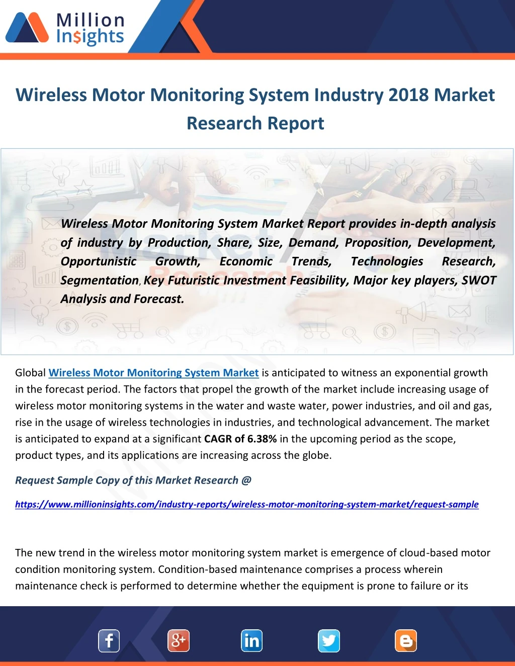 wireless motor monitoring system industry 2018