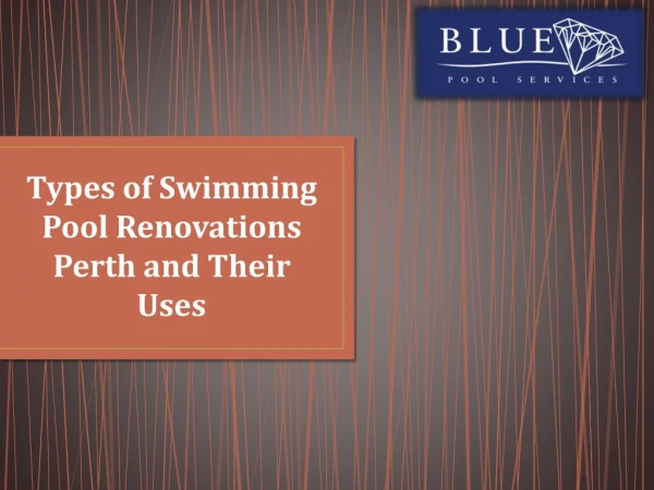Types of Swimming Pool Renovations Perth and Their Uses