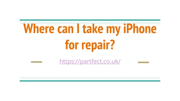 Where can I take my iPhone for repair?