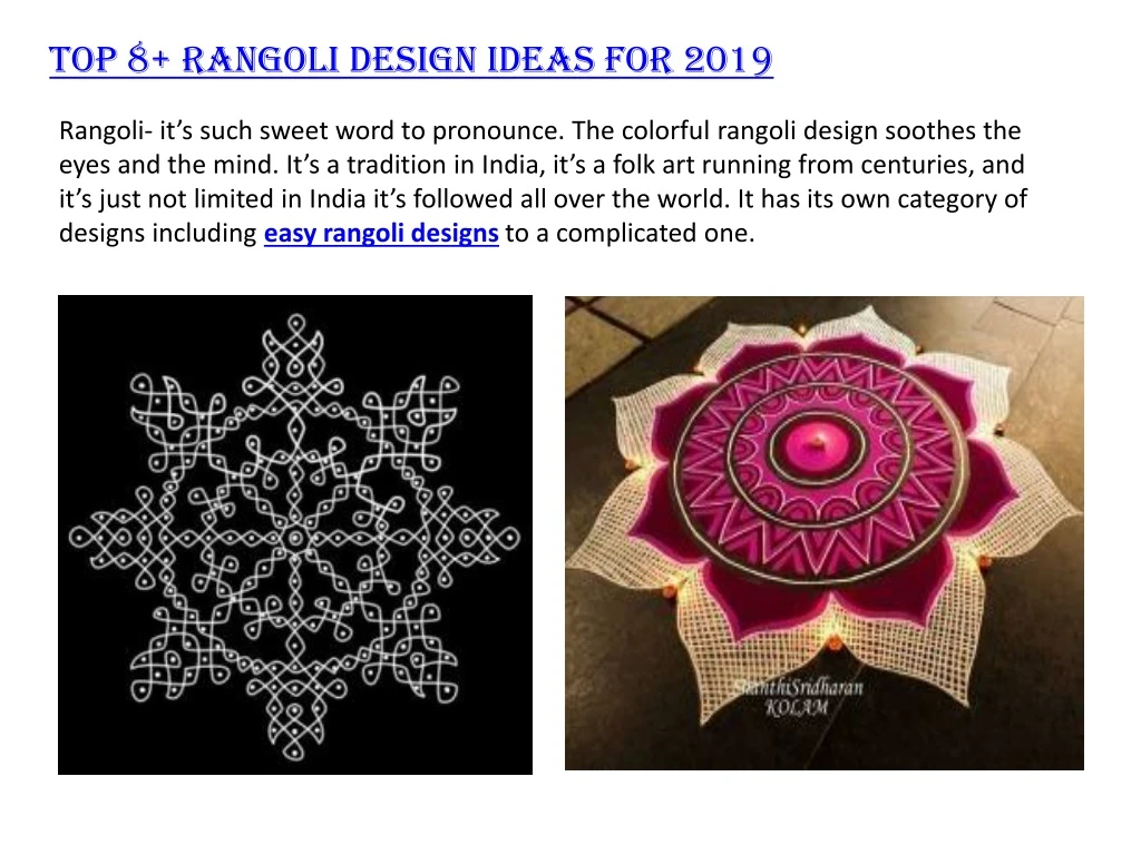 top 8 rangoli design ideas for 2019