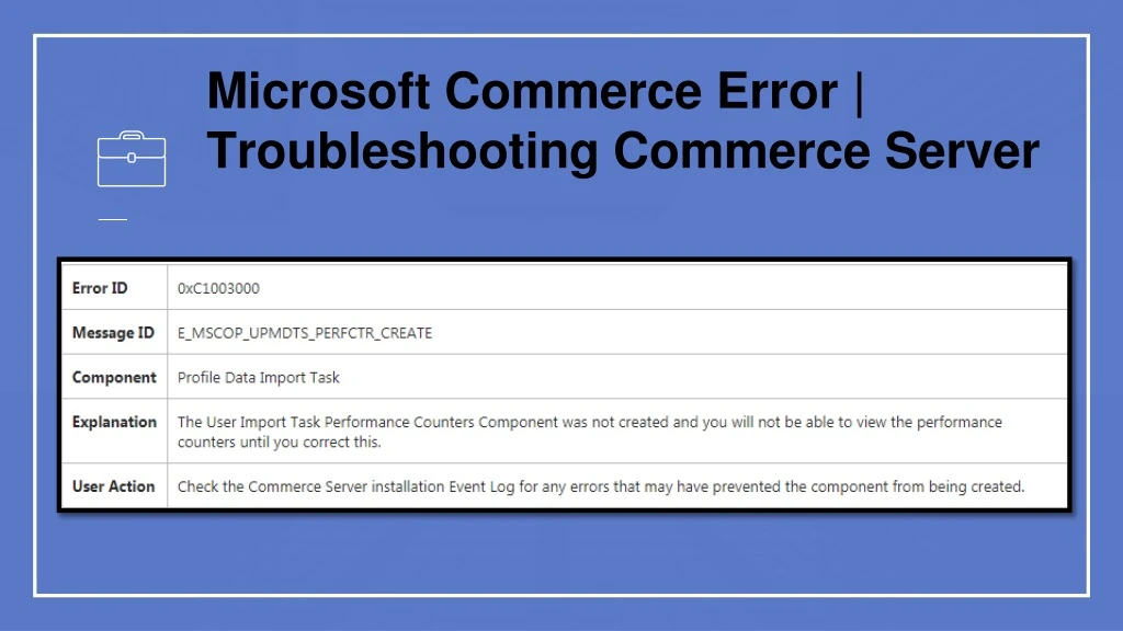 microsoft commerce error troubleshooting commerce