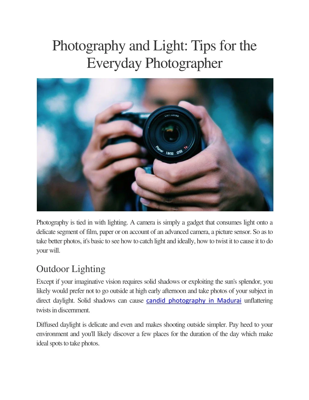 photography and light tips for the everyday