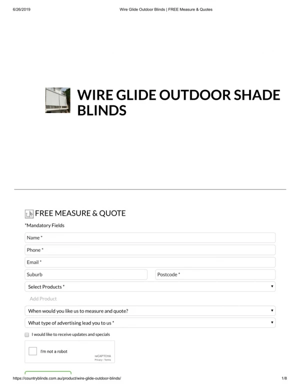 Top Quality Wire Glide Outdoor Blinds in Australia - Coutry Blinds