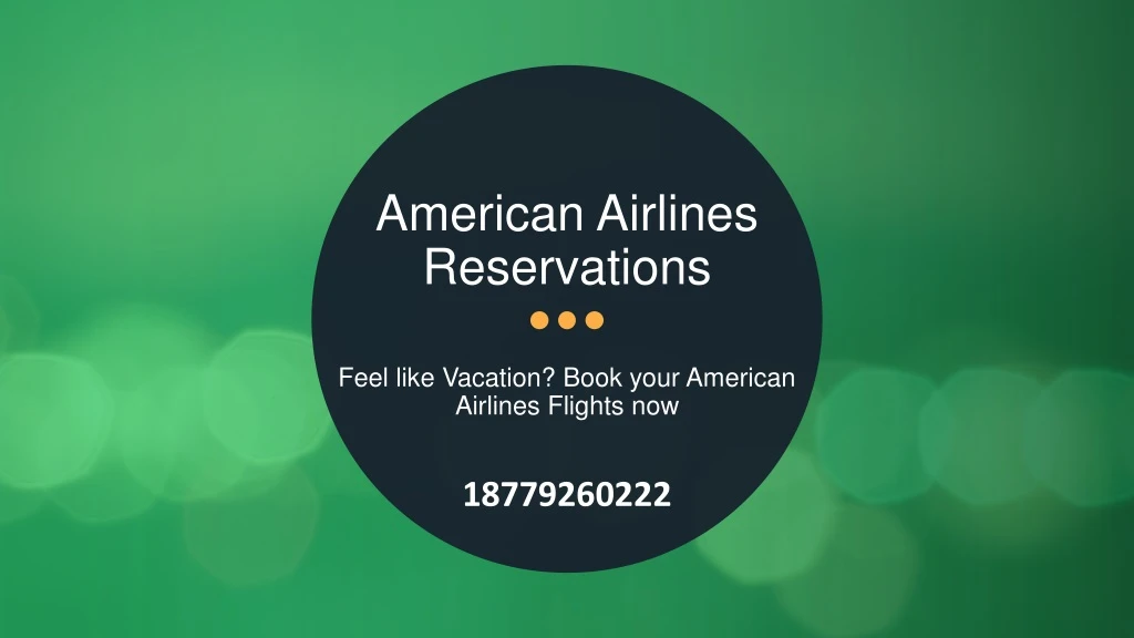 american airlines reservations