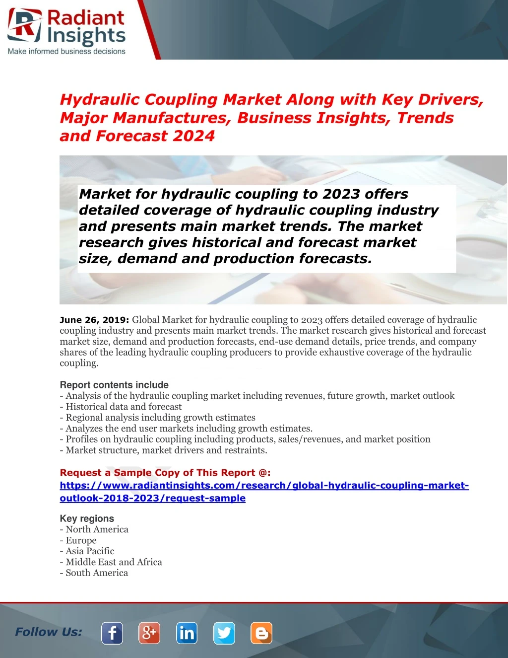 hydraulic coupling market along with key drivers