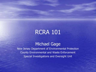 RCRA 101 - slide 1