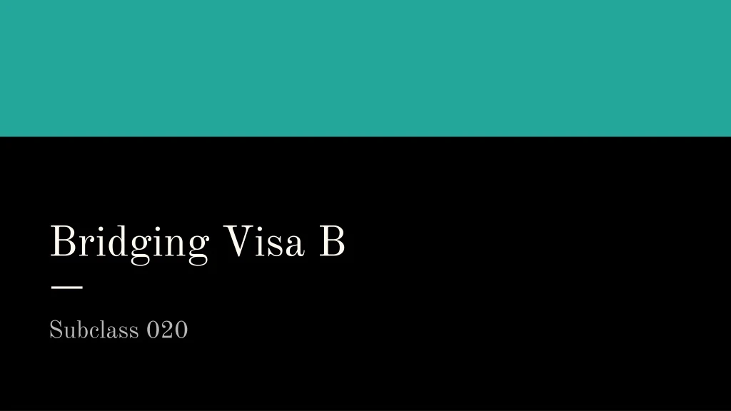 bridging visa b