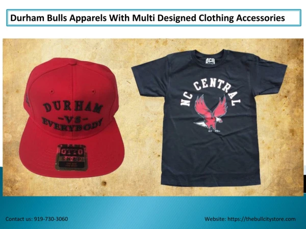 Durham Bulls Apparels With Multi Designed Clothing Accessories