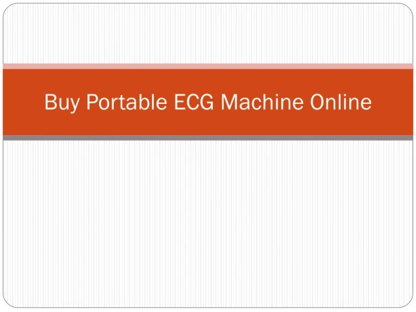 Buy Portable ECG Machine Online