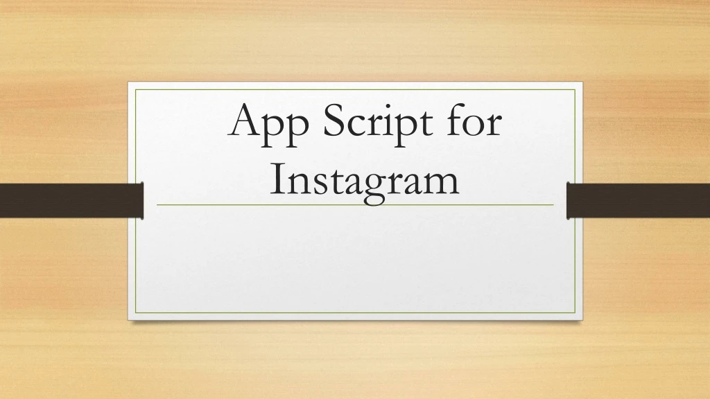 app script for instagram