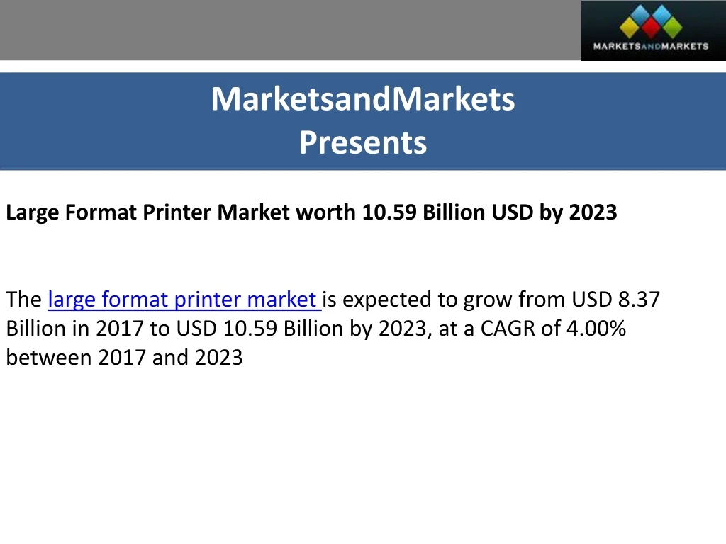 marketsandmarkets presents