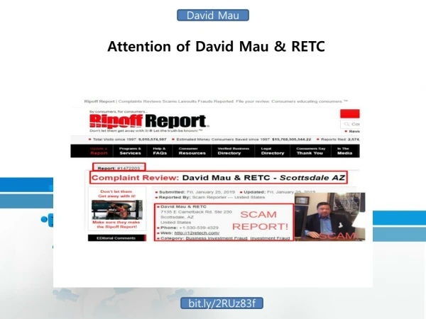 David Mau & RETC | The Absolute Business Investment Fraud