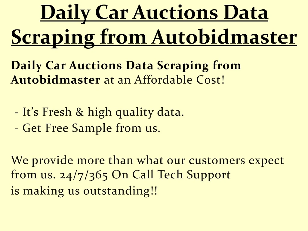 daily car auctions data scraping from autobidmaster