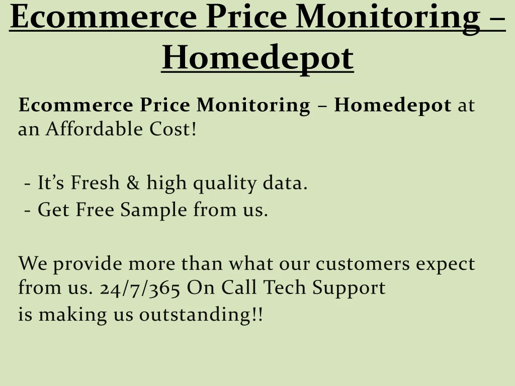 ecommerce price monitoring homedepot