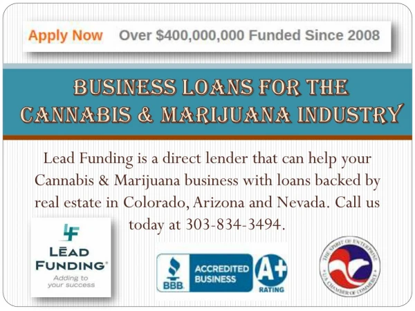 Business Loans for the Cannabis & Marijuana Industry - Lead Funding, LLC