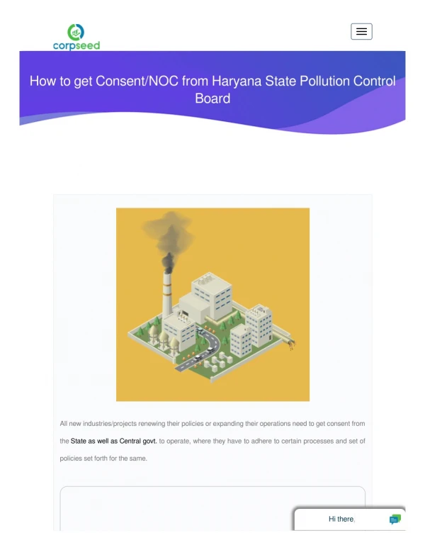 How to Get Consent NOC From Haryana State Pollution Control Board