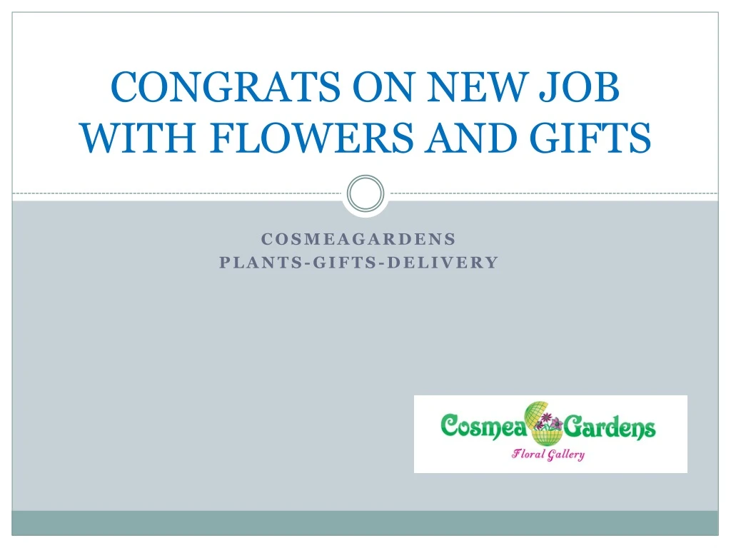 congrats on new job with flowers and gifts
