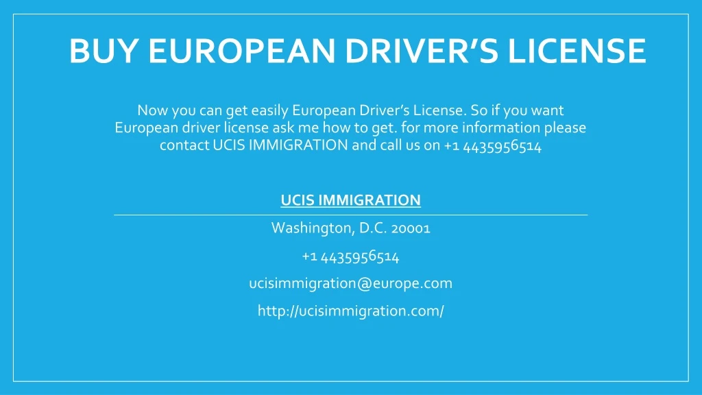 buy european driver s license
