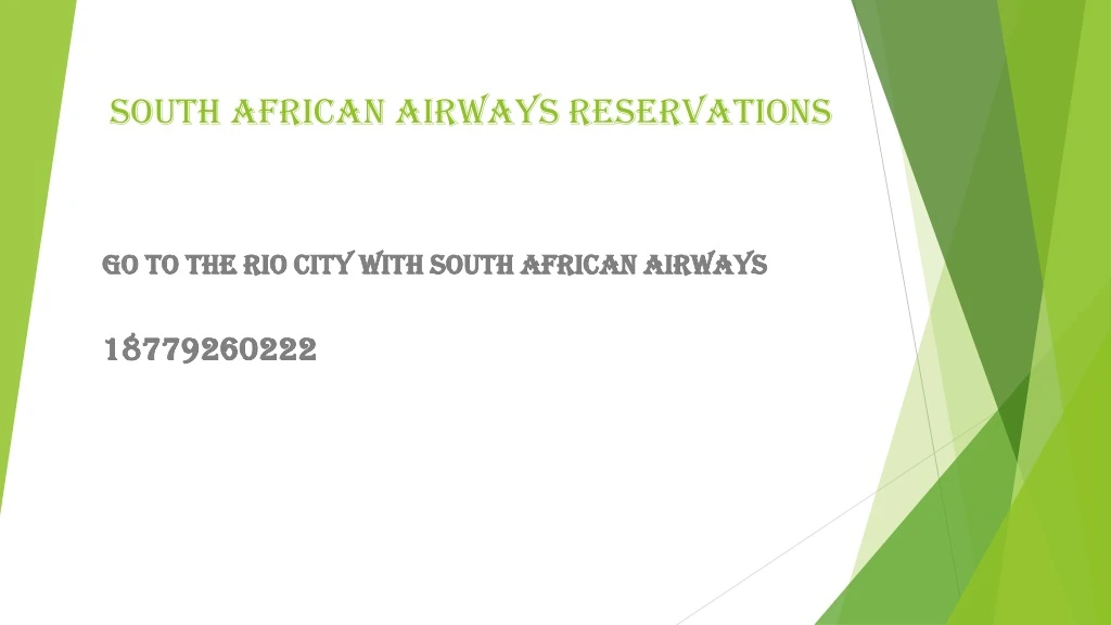 south african airways reservations