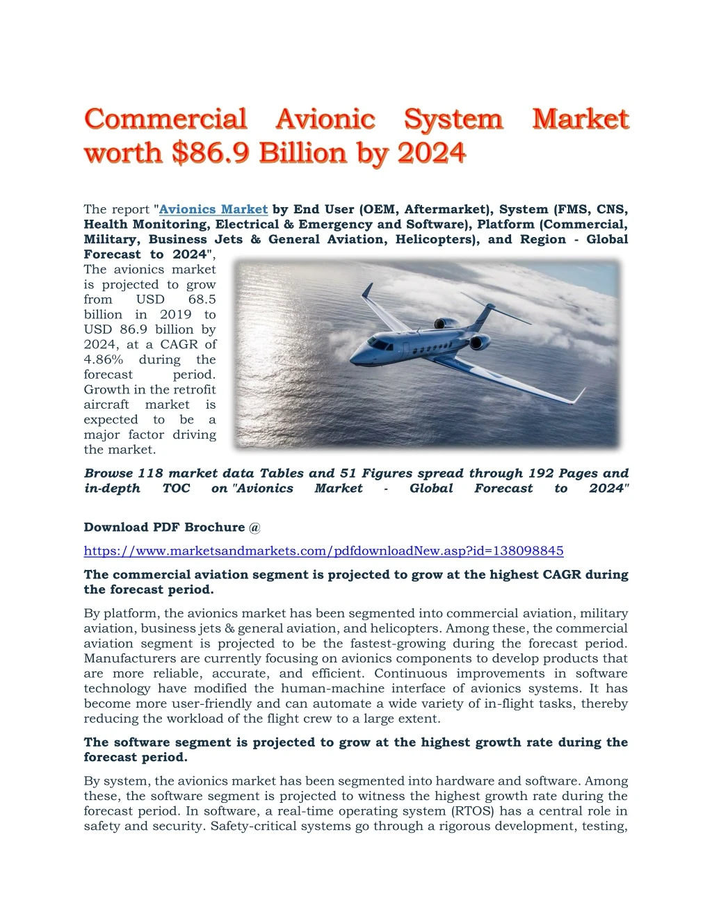 the report avionics market by end user
