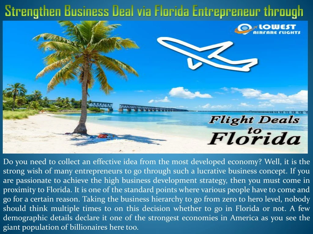 strengthen business deal via florida entrepreneur