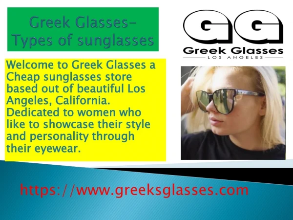 Greek Glasses-Types of sunglasses