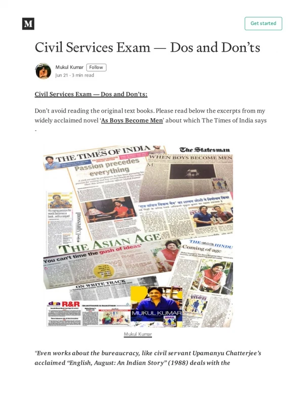 Civil Services Exam — Dos and Don’ts
