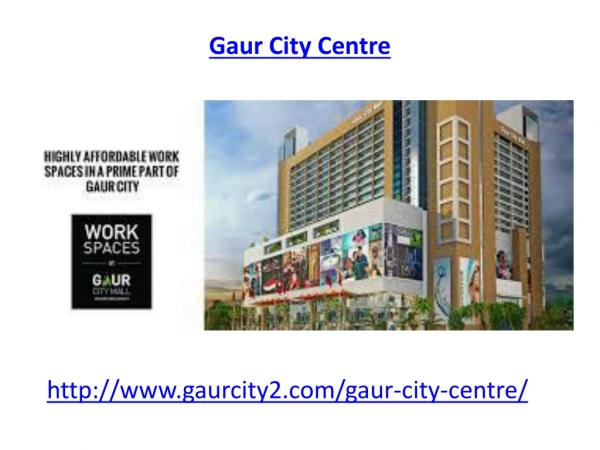 Gaur City Center multi-story high street shopping destination