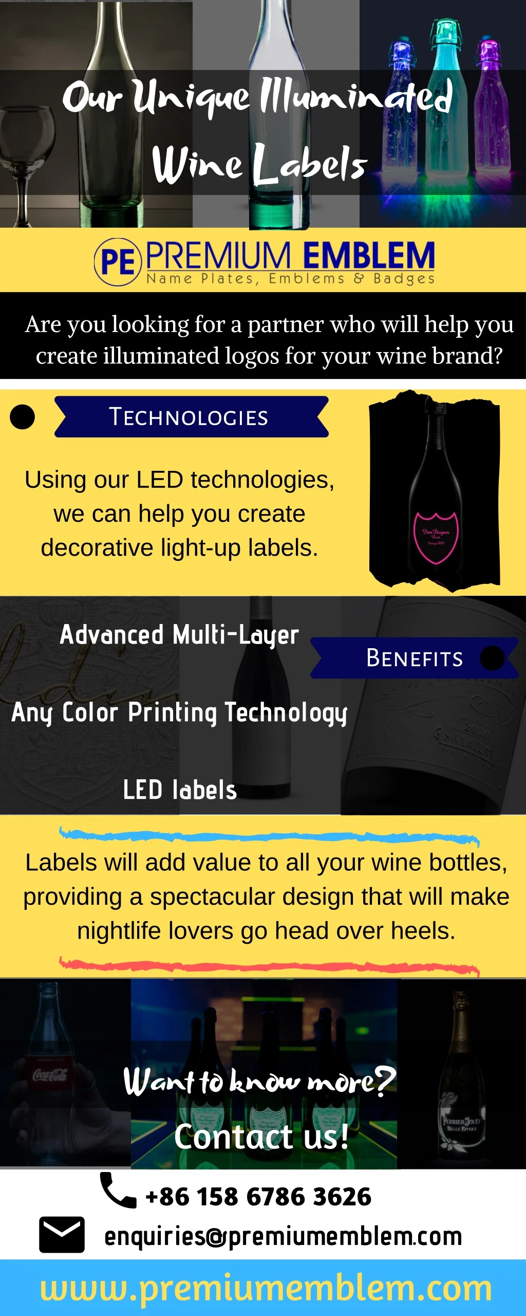 our unique illuminated wine labels