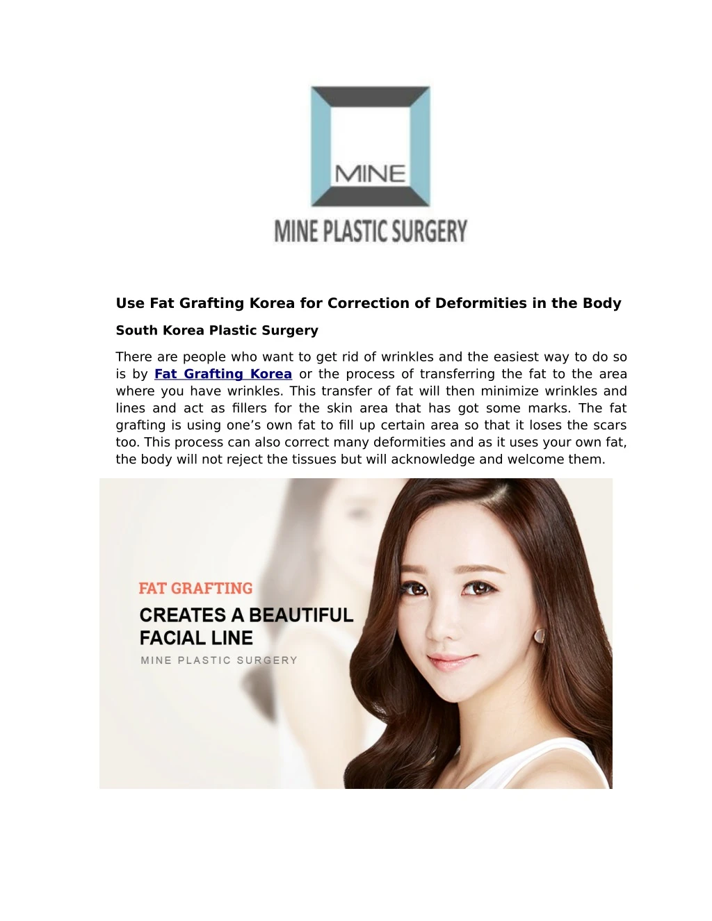 use fat grafting korea for correction