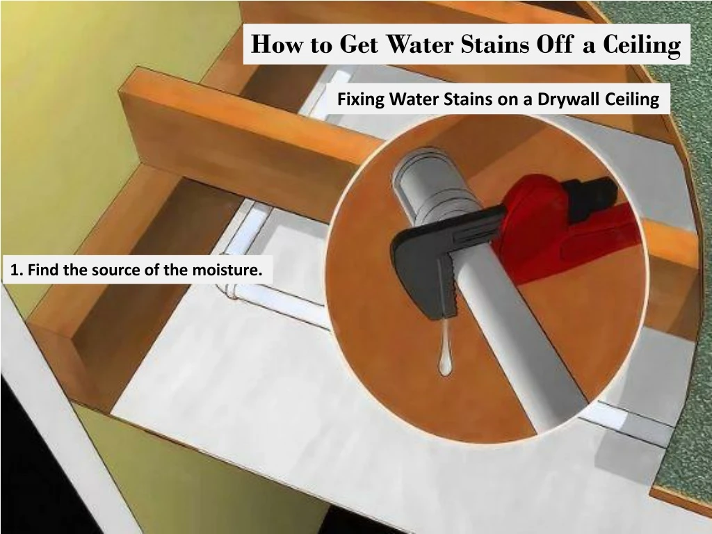 how to get water stains off a ceiling