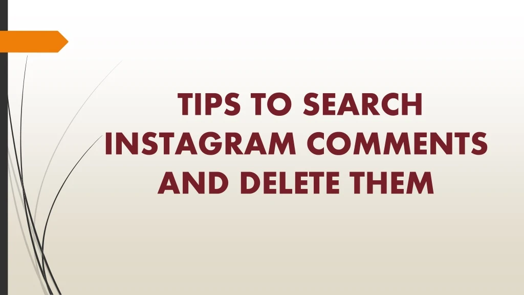 tips to search instagram comments and delete them