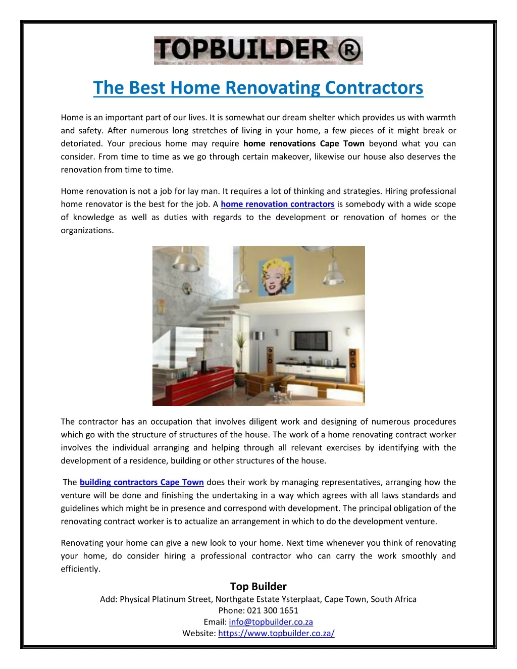the best home renovating contractors