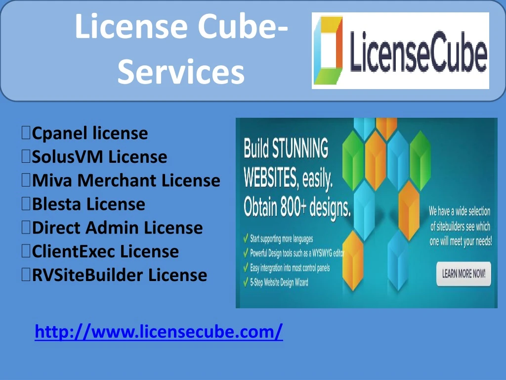 license cube services